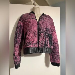 Kelly Wearstler Black and Pink Bomber Jacket